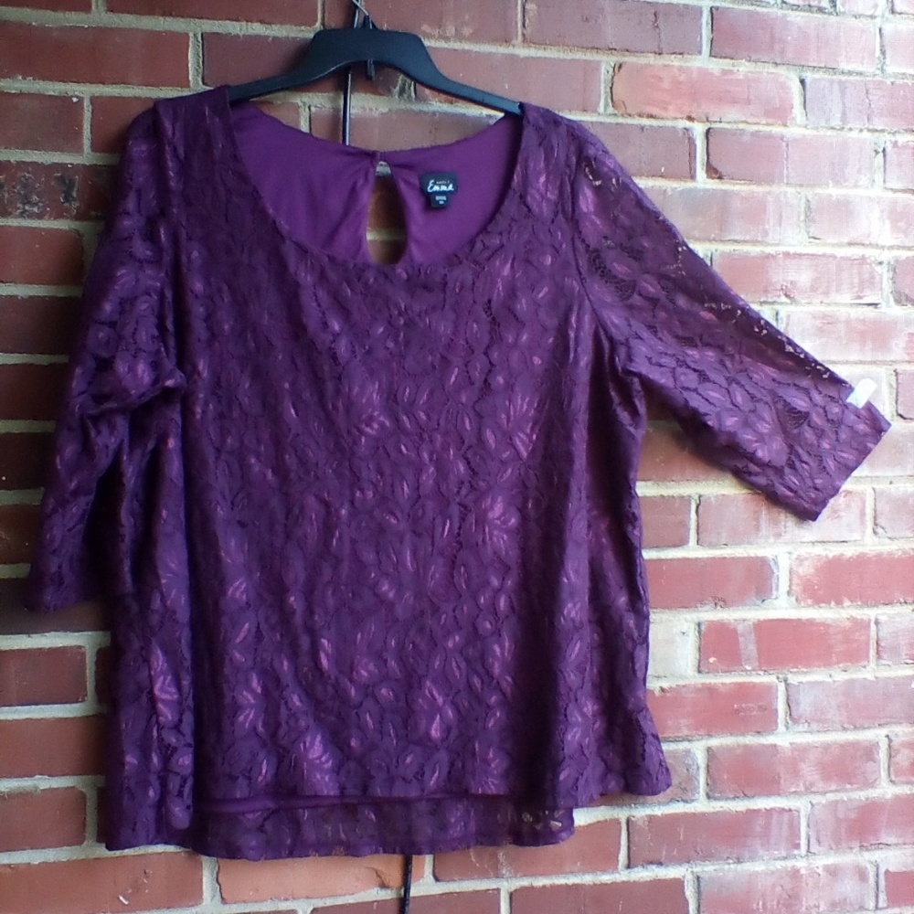 EMMA LACE BLOUSE NEW 3X